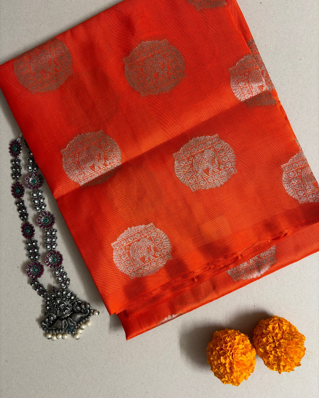 The Imperial Elephant Drape | Pure Handloom Silk