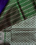 The Royal Blue Elephant Medallion | Pure Handloom Silk